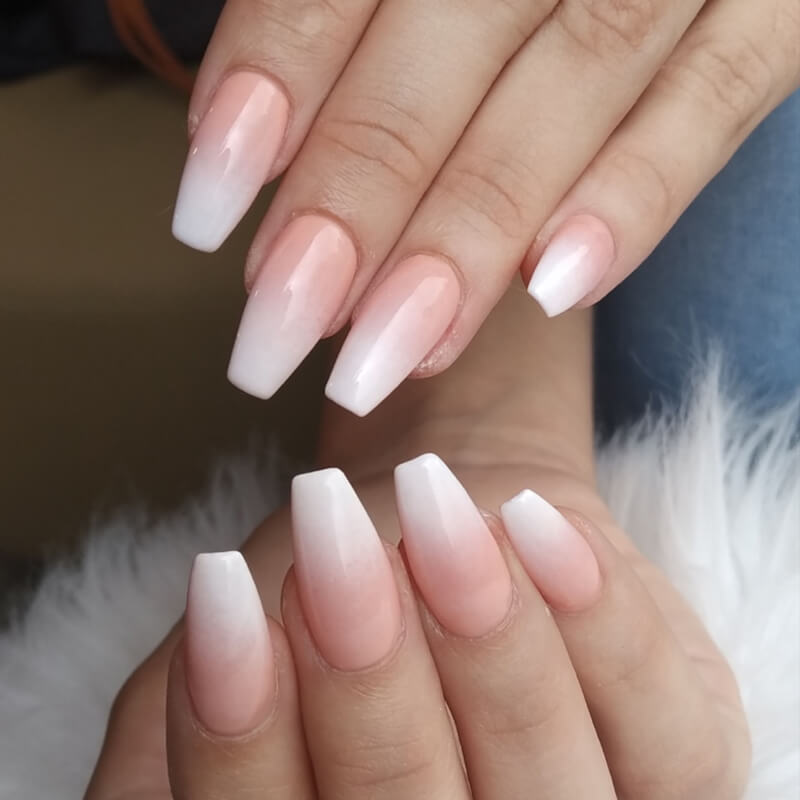 Acrylic Pink & White Full Set